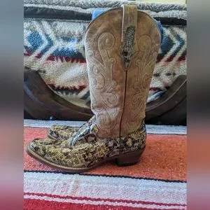 Ferrini Snakeskin Cowboy Boots